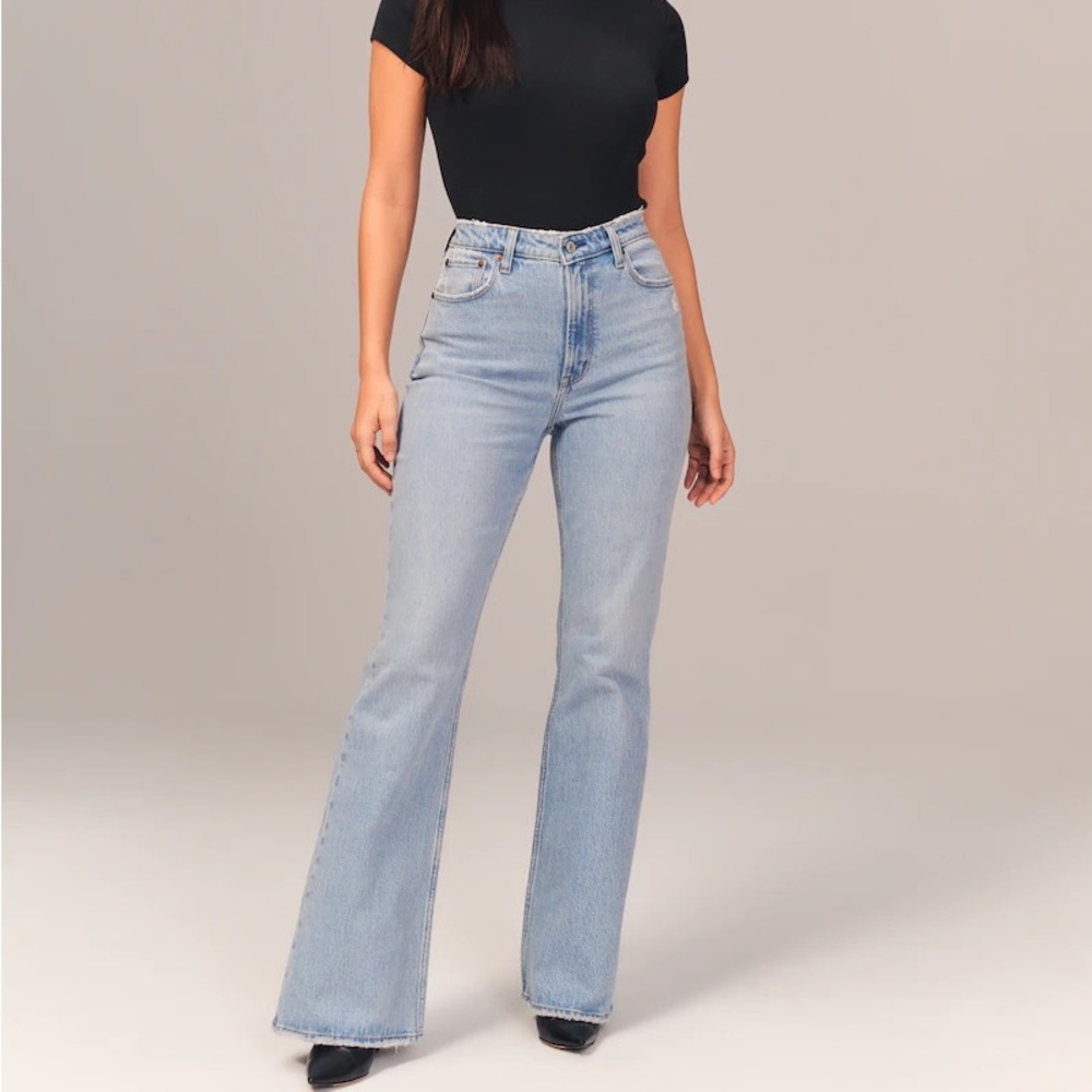 Abercrombie and Fitch Curve Love Ultra High Rise Vintage Flare Jean